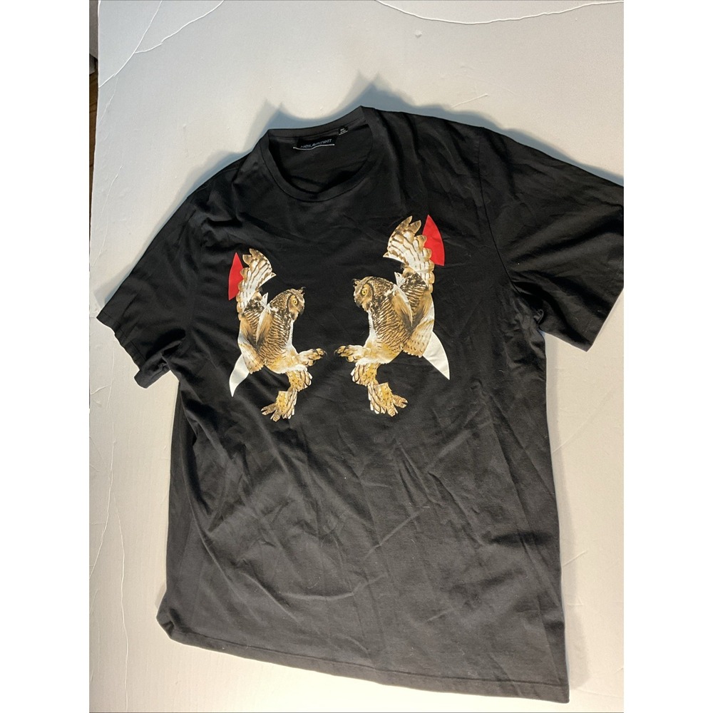 Neil Barrett Double Modernist Owl T-shirt Large